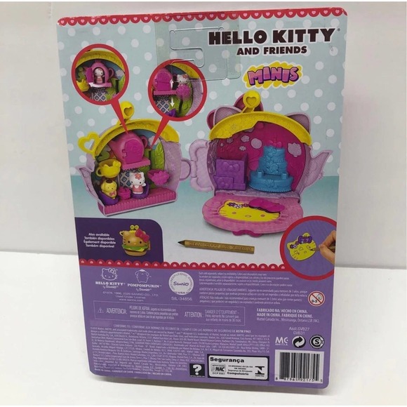 Hello Kitty Minis Tea Party Play Set NEW - Picture 4 of 9